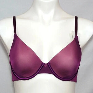 36B Maidenform‎ 7321 Sensual Shapes Demi UW Bra Burgundy NWT